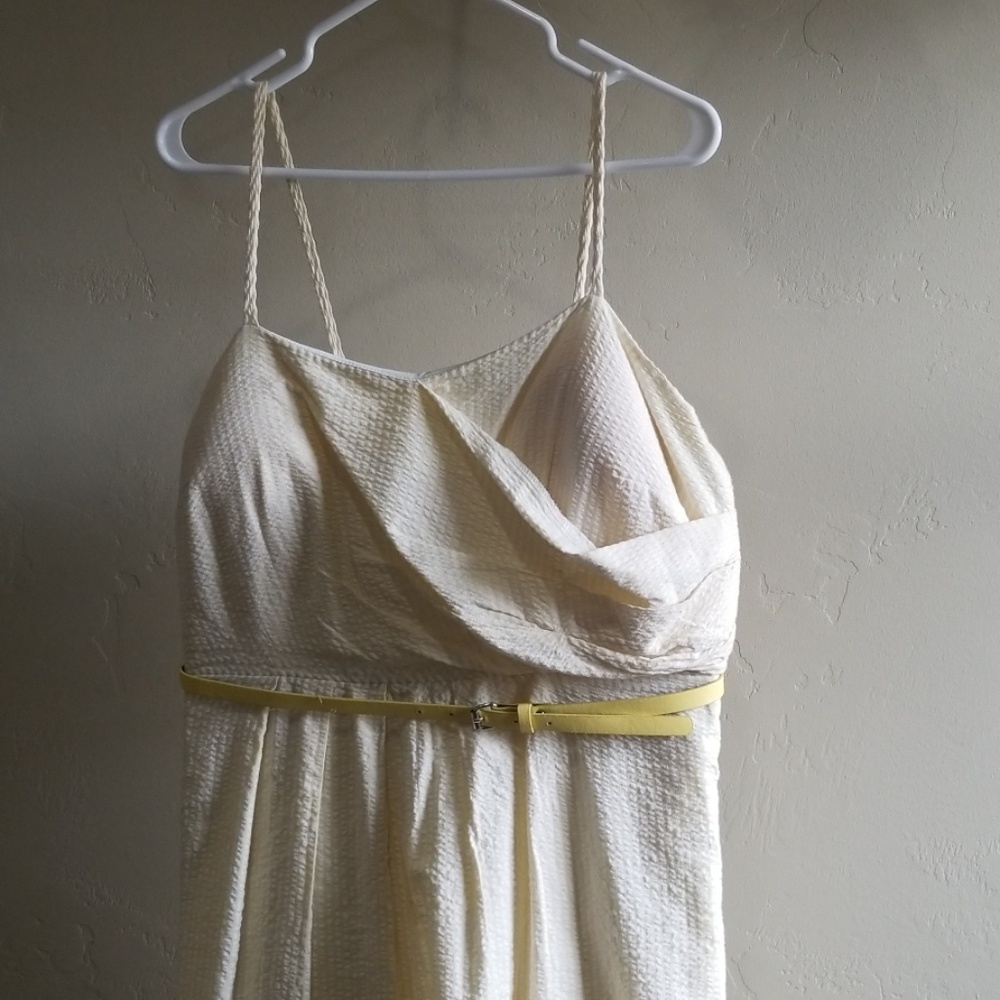 Yellow thin strapped dress